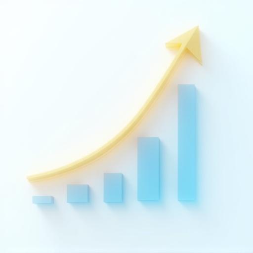 Infographic showing positive growth chart